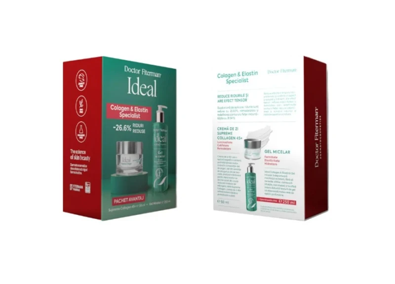 Caseta Cadou Doctor Fiterman (collagen 45+ 50ml+gel micelar 250ml) Ideal